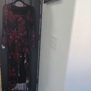 Elegant Floral Long Sleeve Dress